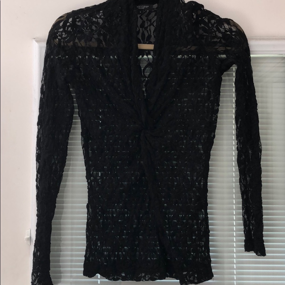 Karen Kane lace long sleeve top